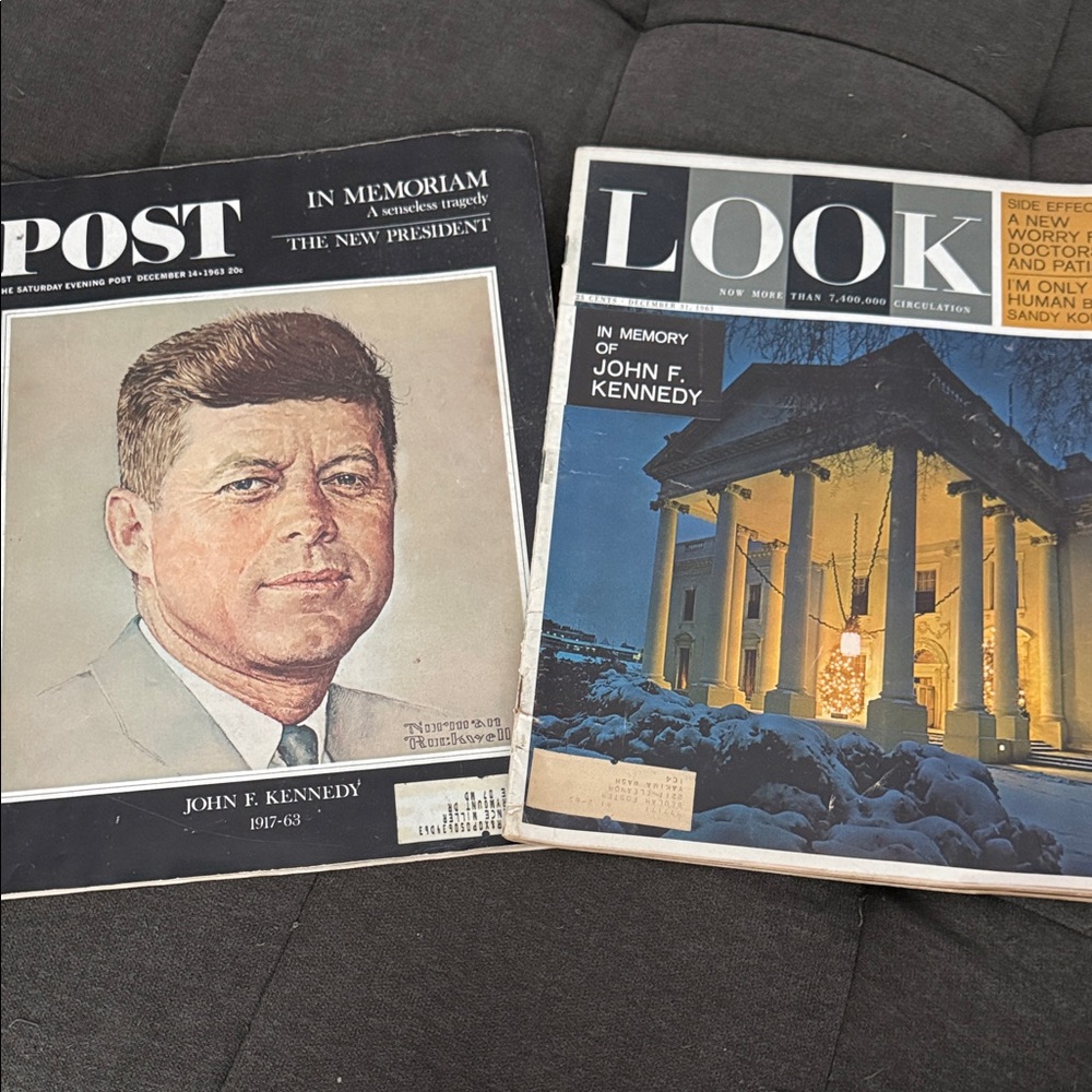 Lot of 2 Vintage John F. Kennedy Magazines